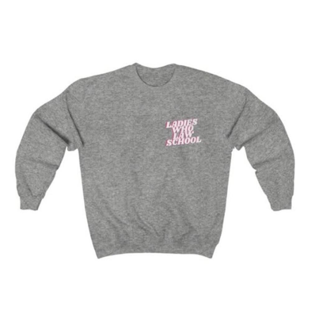 Ladies Who Law School Lady Lawyer Grey Logo Sweatshirt XL